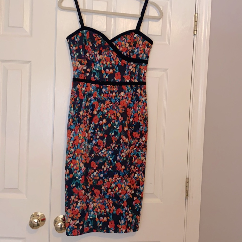 Black Halo Daria Floral Sheath Dress, Size 4